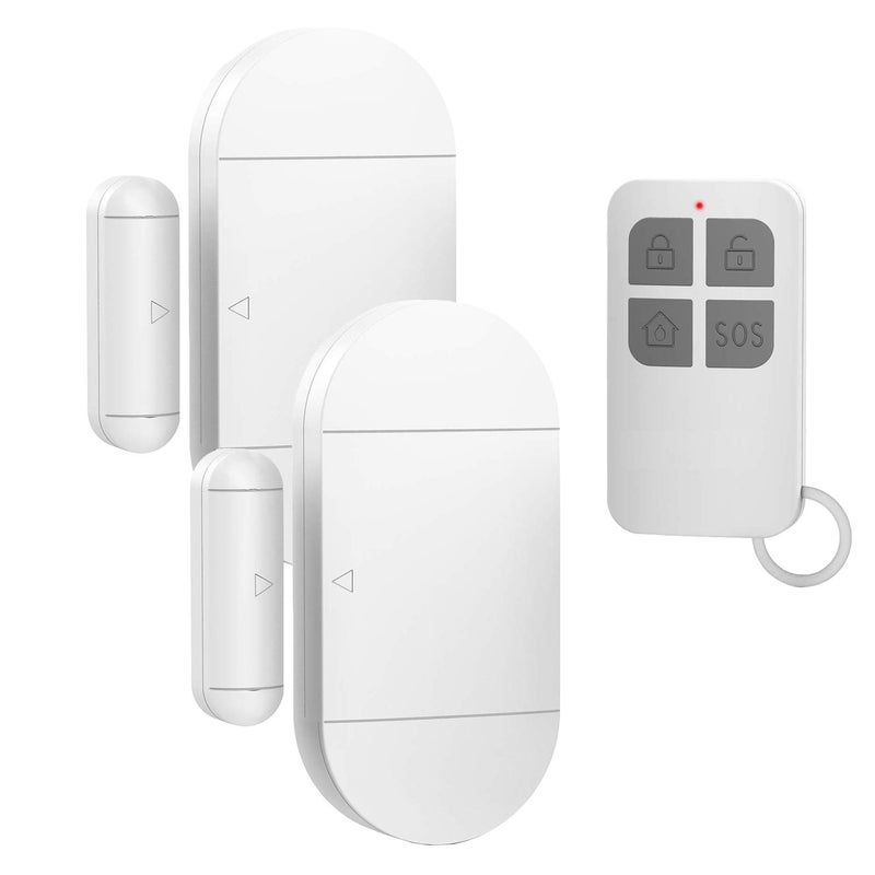 EverNary Door Window Pool Alarm with Remote Control, 2Pcs 130dB Wireless Magnetic Sensor Anti-Theft Door Alarms for Kids Safety Home Store Garage Apartment Business Security - Image 1